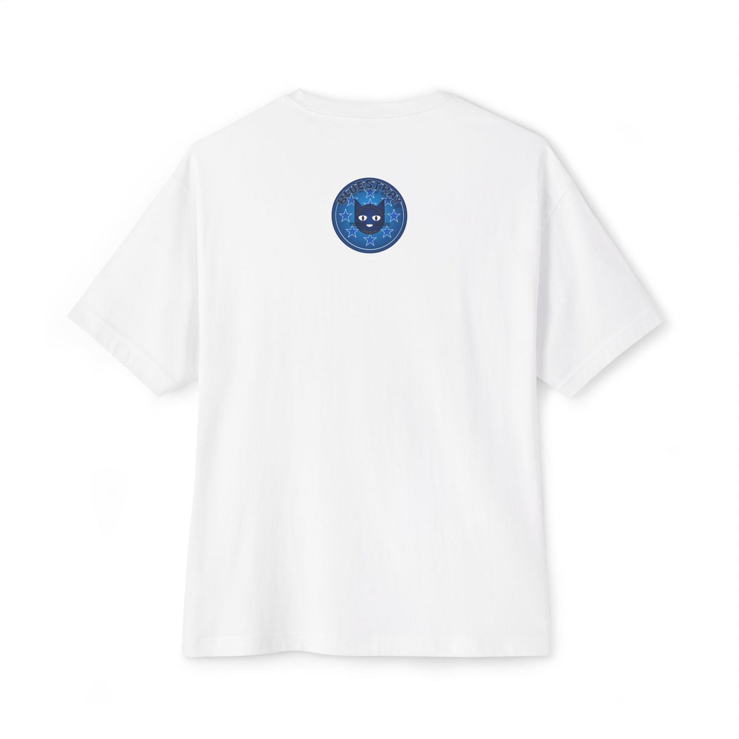 Blue Cat Stars Tee — "Bluestray" Graphic T-Shirt