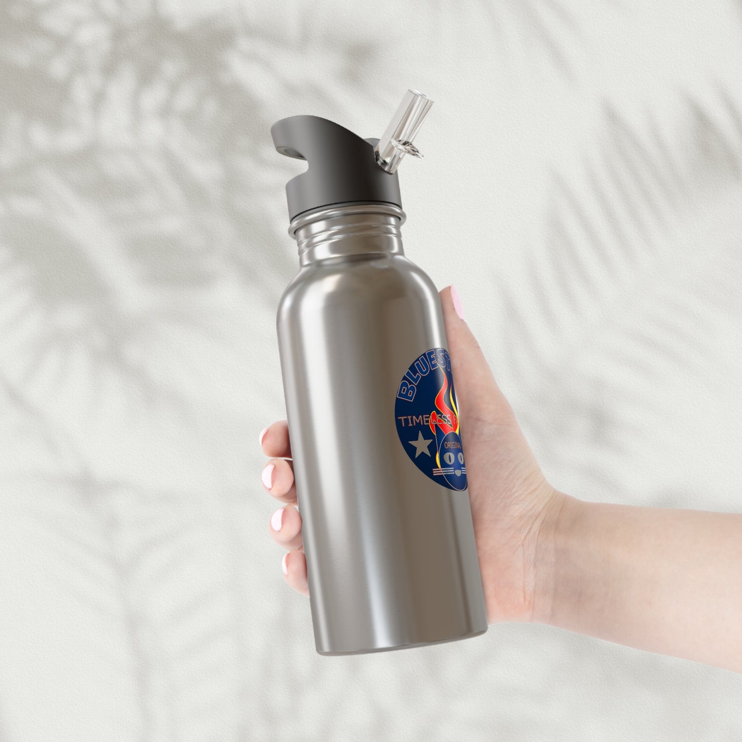 20oz Bluestray Stainless Steel Water Bottle with Straw — Adventure Campfire Logo
