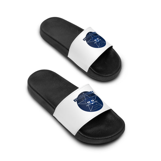 Navy Geometric Bluestray Cat Slide Sandals — Men's Casual Beach Slides