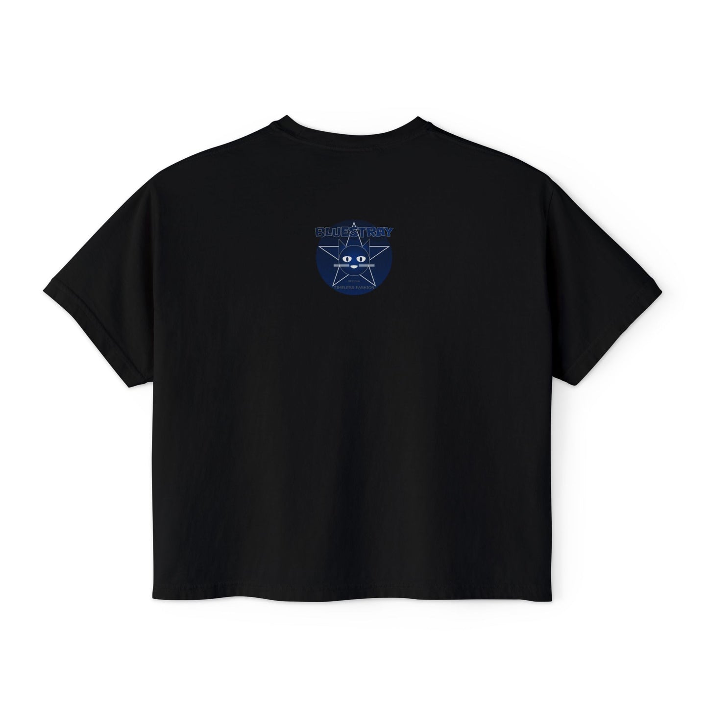 Bluestray Cat Graphic Tee — Women's Boxy Casual Top