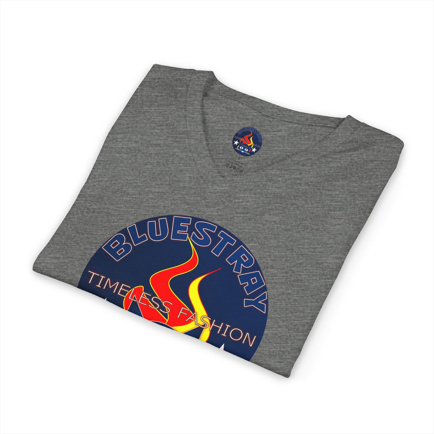 Time Station Equestrian Bluestray Cat V-Neck Tee