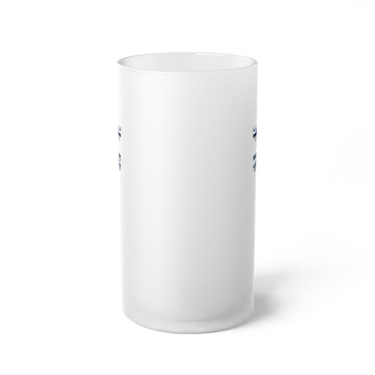 Frosted Glass Bluestray Beer Mug — Classic Frosted Pint with Handle