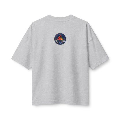 Bluestray Flame Mascot T-Shirt — Retro Campfire Logo Tee