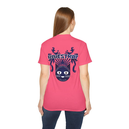 Bluestray Cat Graphic Tee — Retro Nautical Cat Design