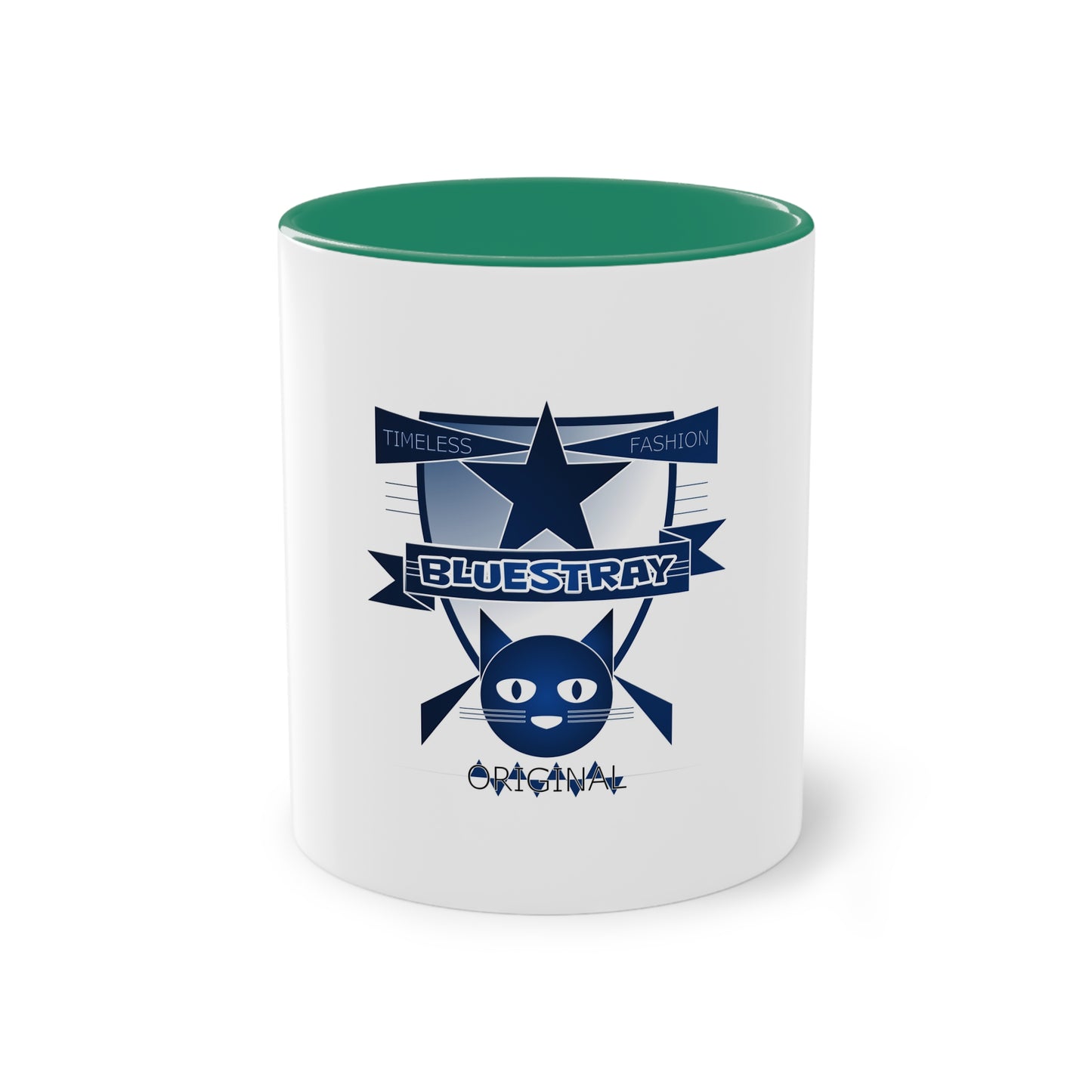 Bluestray Cat Crest Coffee Mug — Two-Tone 11oz