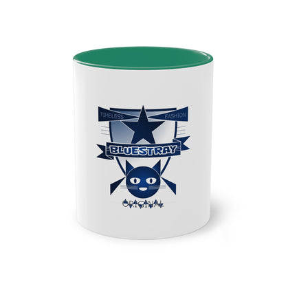 Bluestray Cat Crest Coffee Mug — Two-Tone 11oz