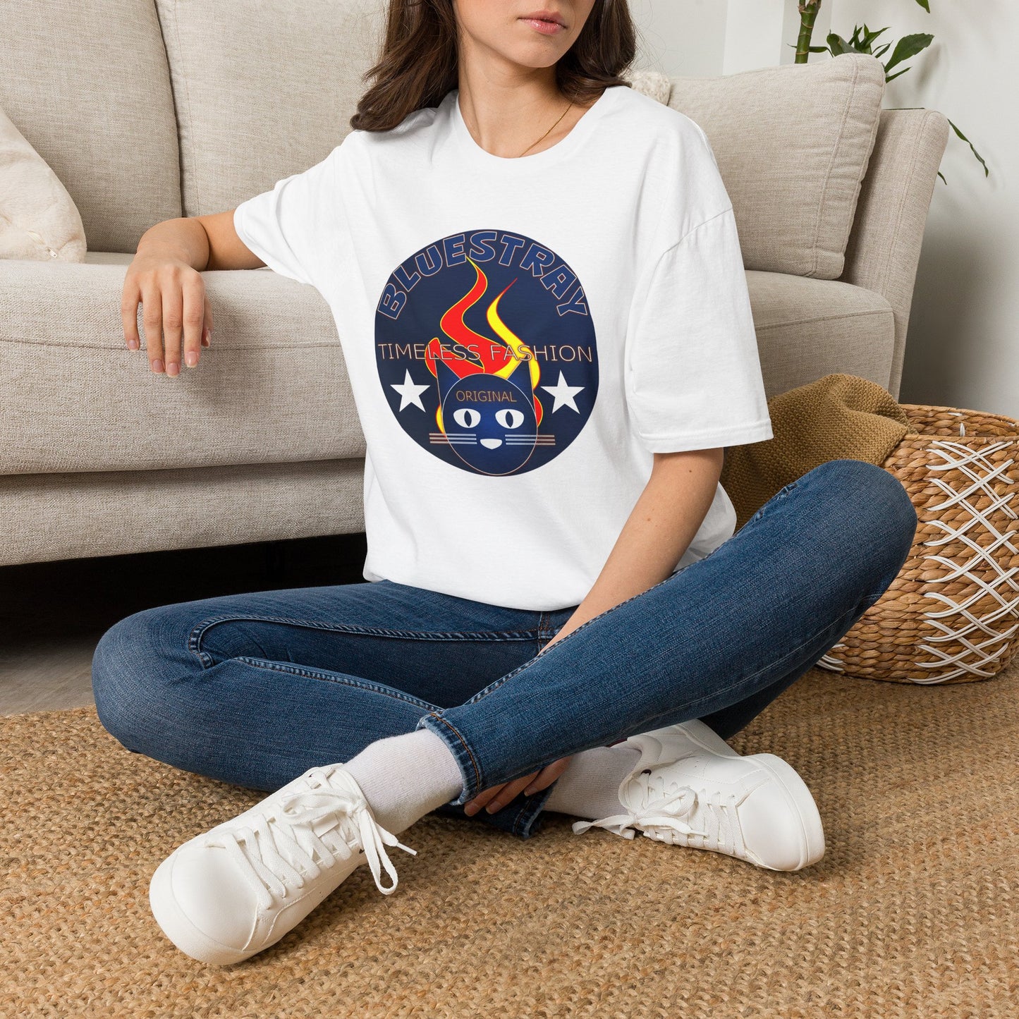 T-Shirt — Bluestary Timeless Fashion Graphic Tee (Flame Logo)