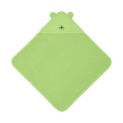 Embroidered Baby Hooded Bluestray Towel with Bear Ears — Soft Terry Hooded Bath Wrap