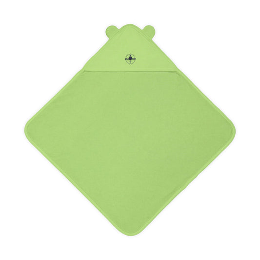 Embroidered Baby Hooded Bluestray Towel with Bear Ears — Soft Terry Hooded Bath Wrap