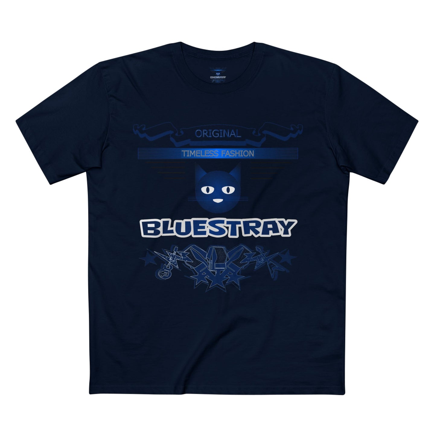 Bluestray Graphic Tee — Retro Cat Logo T-Shirt