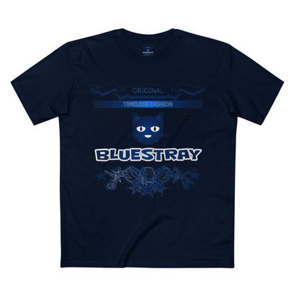 Bluestray Graphic Tee — Retro Cat Logo T-Shirt