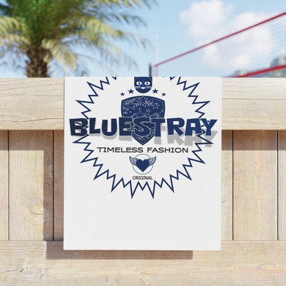 Bluestray Timeless Fashion Beach Towel – Nautical Cat Logo Cotton Towel
