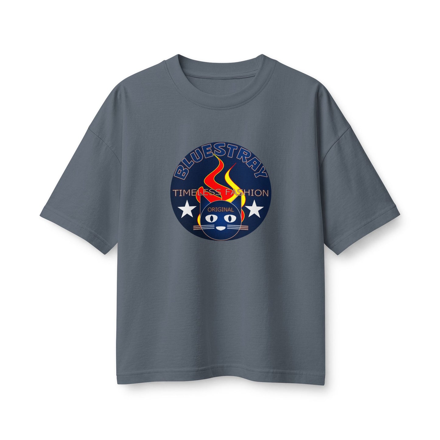 Bluestray Flame Mascot T-Shirt — Retro Campfire Logo Tee