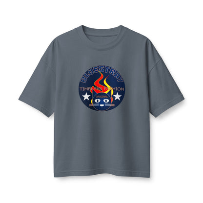 Bluestray Flame Mascot T-Shirt — Retro Campfire Logo Tee