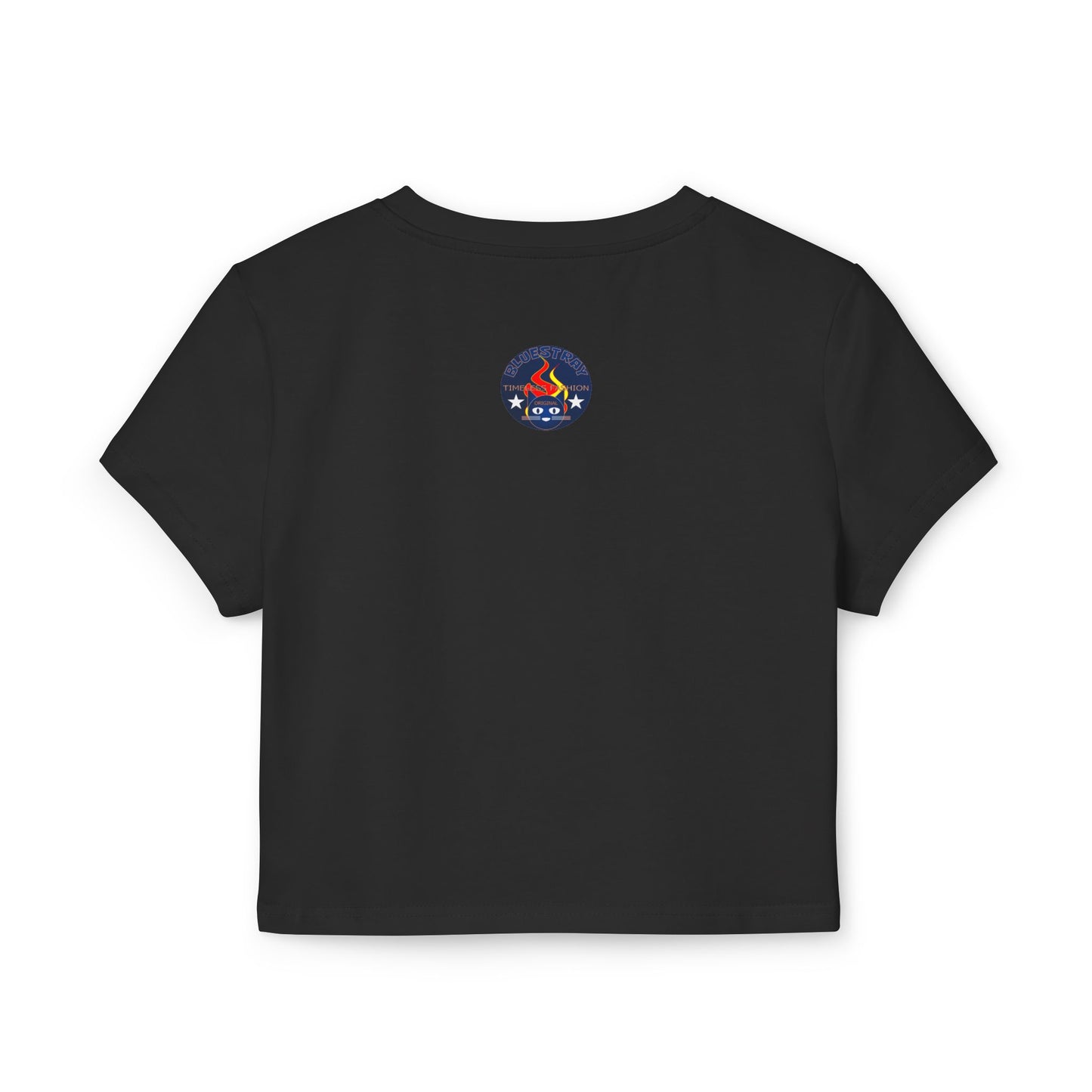 Women’s Baby Tee — Bluestray Flame Cat Logo Crop Top