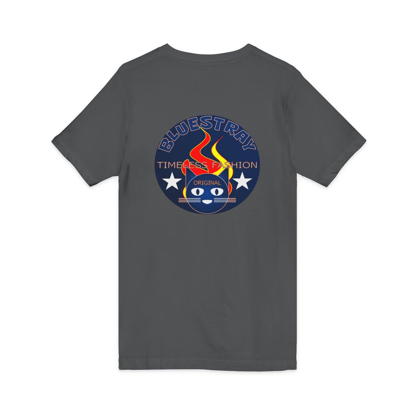 Time Station Equestrian Bluestray Cat V-Neck Tee