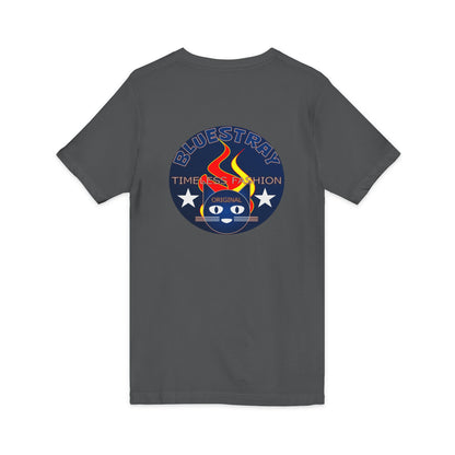 Time Station Equestrian Bluestray Cat V-Neck Tee