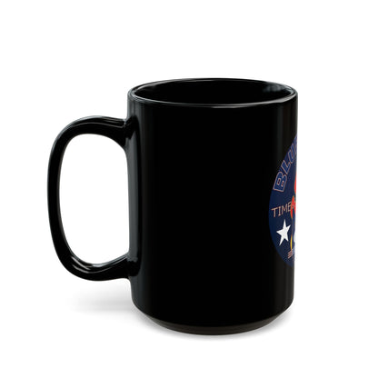 Black Ceramic Mug — ‘Bluestray Timeless Fashion’ Cat Logo (11oz & 15oz)