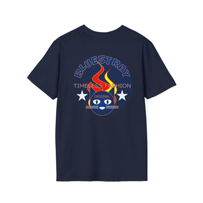 Bluestray 'Timeless Fashion' Graphic T-Shirt — Retro Flame Logo Tee