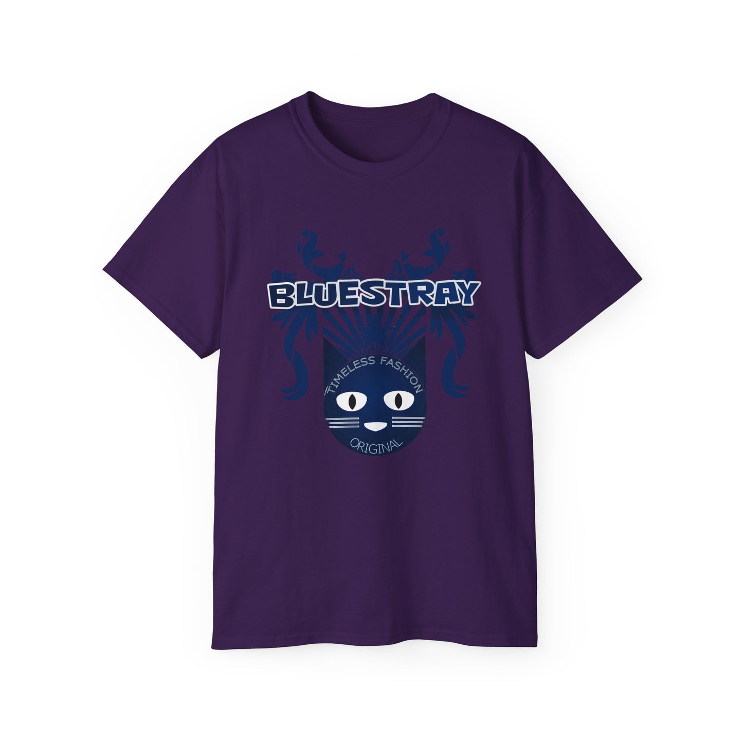 Bluestray Cat Graphic Tee — Retro Nautical Cat Design