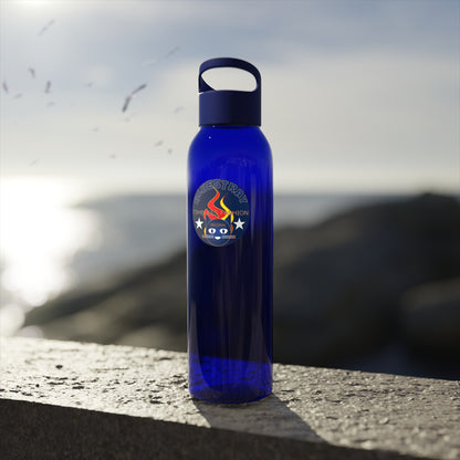 Sky Water Bottle — Clear Reusable Bottle with Nautical Bluestray Logo