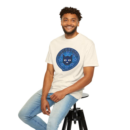 Bluestray Cat Graphic T-Shirt — Retro Star Emblem Tee