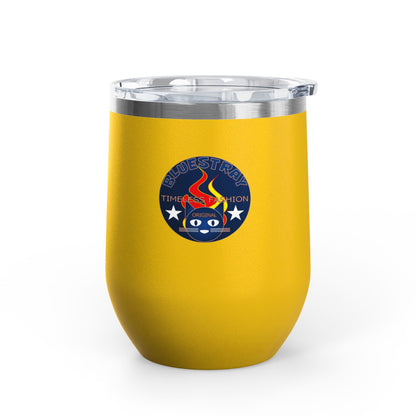 12oz Wine Tumbler — Fire & Flag Bluestray Logo Stainless Insulated Wine Cup many Colors