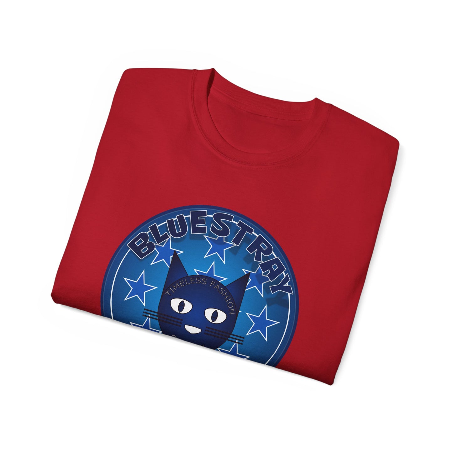 Bluestray Cat T‑Shirt — Blue Star Graphic Tee