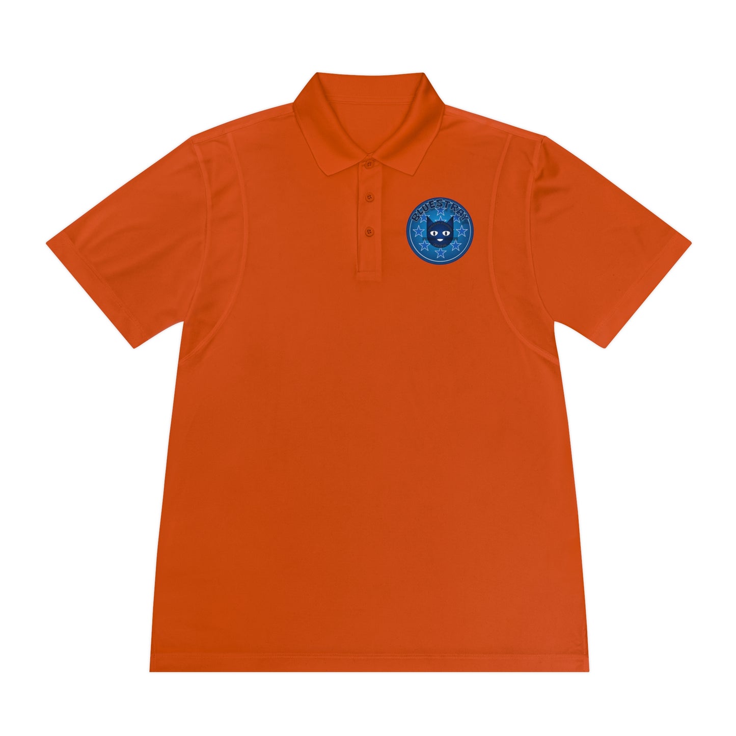 Men's Polo Shirt — Bluestray Galaxy Cat Logo Athletic Golf Shirt
