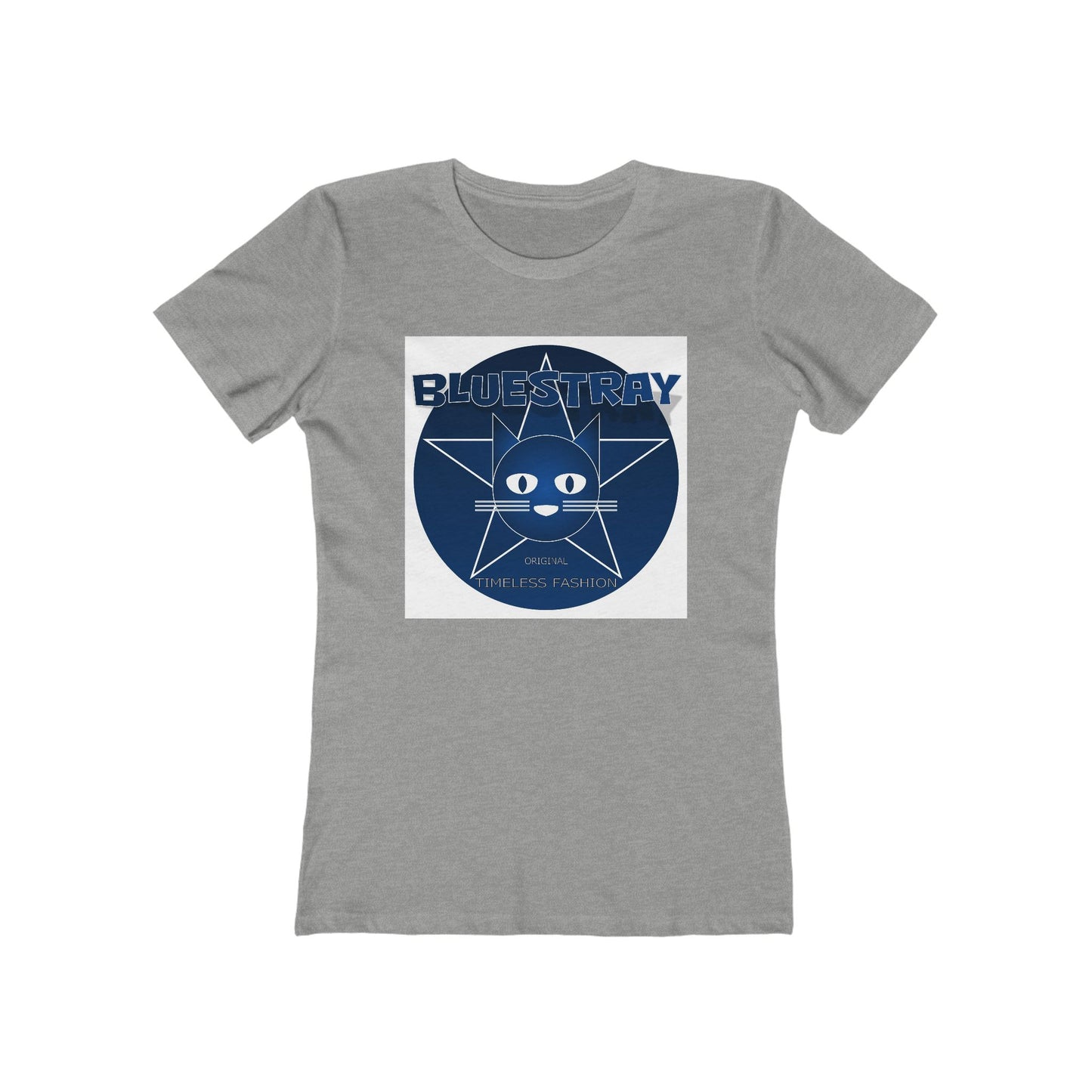 Cat Star Graphic Tee — "Bluestray" Women's Boyfriend T‑Shirt