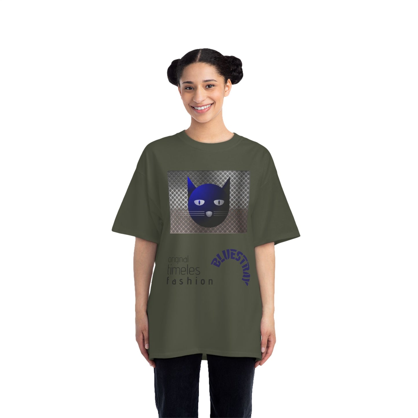 Bluestray Cat Graphic T-Shirt — 'BluesTown' Fashion Tee