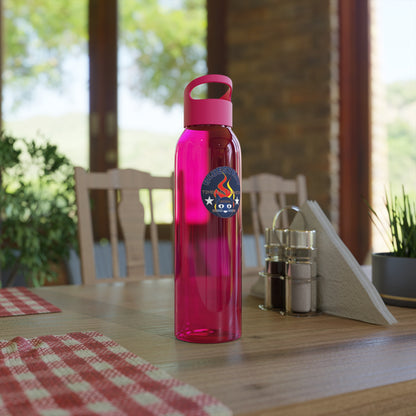 Sky Water Bottle — Clear Reusable Bottle with Nautical Bluestray Logo