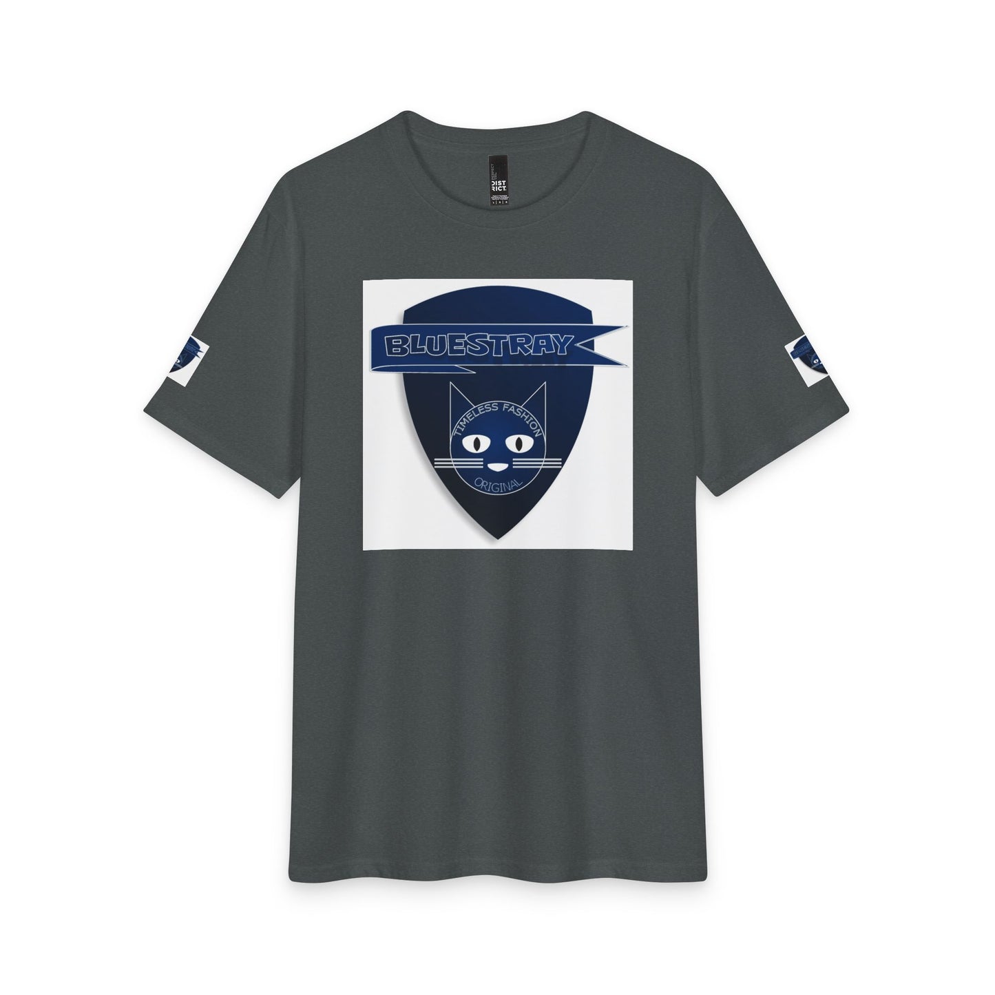Bluestray Cat Shield T-Shirt — Retro Navy Crest Tee