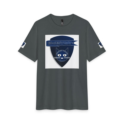 Bluestray Cat Shield T-Shirt — Retro Navy Crest Tee