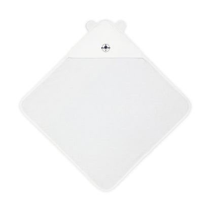 Embroidered Baby Hooded Bluestray Towel with Bear Ears — Soft Terry Hooded Bath Wrap