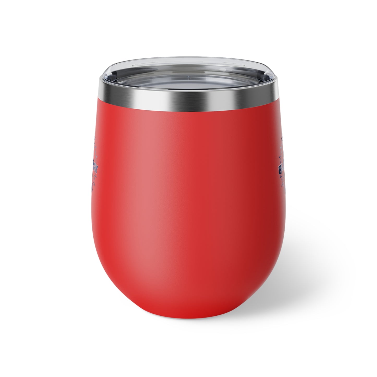 12oz Insulated Copper Tumbler — Vacuum Wine Cup with Leak-Resistant Lid (Bluestray Logo)