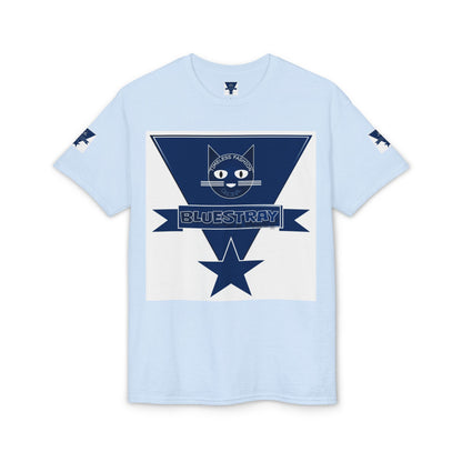 Bluestray Cat Graphic T-Shirt — Retro Star Logo Tee
