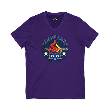 Time Station Equestrian Bluestray Cat V-Neck Tee