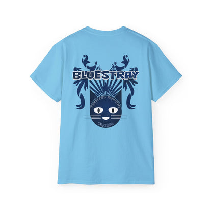 Bluestray Cat Graphic Tee — Retro Nautical Cat Design